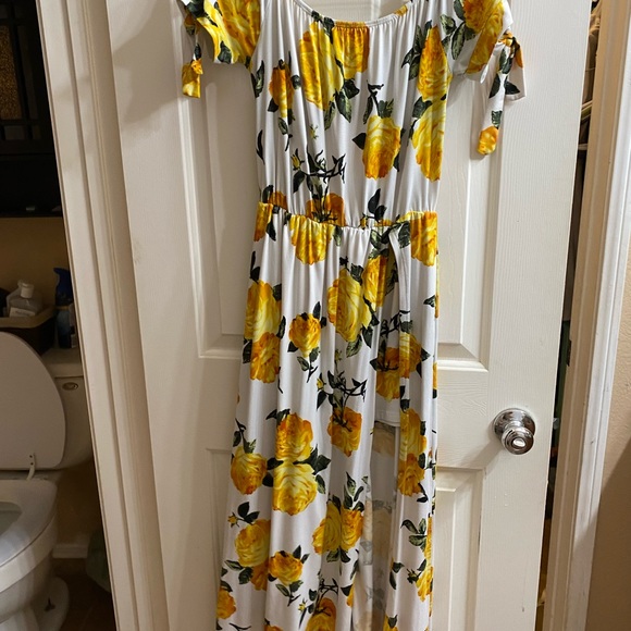 Medium romper summer dress with slit - Picture 1 of 3